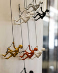 Set of Nine Rainbow Resin Hanging Dimensional Sculpture