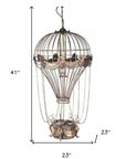 23" x 23" x 41" Vintage Hot Air Balloon Pendant