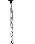 Natural and Black Iron and Rope Three Light Ceiling Light