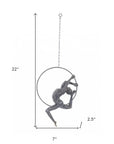 Athletic Man Hanging Ring Sculpture