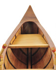 7" Brown Solid Wood Hand Painted Model Boat