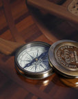Brass Makers To The Queen Compass With Leather Case