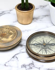 Brass Makers To The Queen Compass With Leather Case