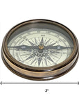 Brass Makers To The Queen Compass With Leather Case
