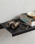 Rustic Brass And Leather Binoculars In Wood Storage Box