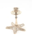 5" Silver Brass Starfish Tabletop Candle Holder