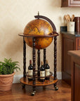 17" X 17" X 35" Globe Bar Table 330Mm 4 Legs Stand Red