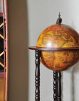 17" X 17" X 35" Globe Bar Table 330Mm 4 Legs Stand Red