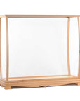 13" Brown Wood Square Display Cabinet