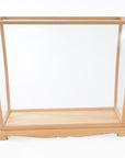 13" Brown Wood Square Display Cabinet