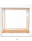 13" Brown Wood Square Display Cabinet