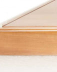 28" Wood Brown Glass Standard Display Stand