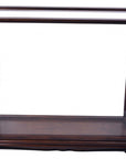 13" Dark Brown And Clear Glass Standard Display Stand