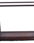 13" Dark Brown And Clear Glass Standard Display Stand