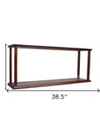 10" Dark Brown And Clear Glass Standard Display Stand
