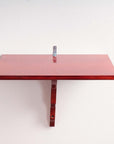 10" Red Solid Wood Wall Mounted Floating Shelf