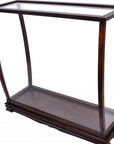 14" Silver And Clear Glass Standard Display Stand