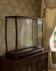 14" Silver And Clear Glass Standard Display Stand