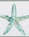 Set of Two Aqua Coastal White Square Framed Art