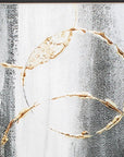 Set of Two Modern Abstract Gunmetal Framed Art