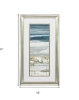 Set of Two 27" X 15" Ocean Print Silver Framed Art Wall Decor