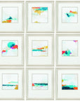 Set of Nine Champagne Polystyrene Framed Art