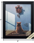 9" X 11" Black Frame A Timely Lunch