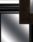 Set of Ten Brown And White Square And Rectangle Framed Mirror Set