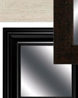 Set of Ten Brown And White Square And Rectangle Framed Mirror Set