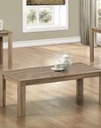 Set of Three 44" Taupe Coffee Table