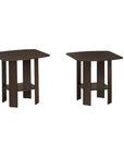 Set of Three 36" Brown Coffee Table With Shelf