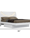 Four Piece White Solid and Manufactured Wood Bedroom Set With Mirror