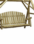 87" Natural Solid Wood Swing Chair
