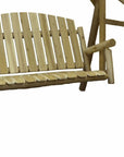 87" Natural Solid Wood Swing Chair