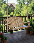 71" X 24" X 47" Natural Wood Porch Swing
