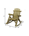 31" X 42" X 41" Natural Wood Rocking Chair