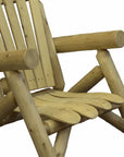 28" X 30" X 39" Natural Wood Lounge Chair