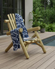 28" X 30" X 39" Natural Wood Lounge Chair