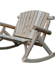 53" X 42" X 40" Natural Wood Rocking Loveseat