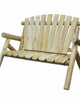 50" X 30" X 39" Natural Wood Loveseat