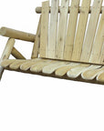 50" X 30" X 39" Natural Wood Loveseat