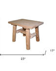Rustic And Natural Wood End Or Side Table