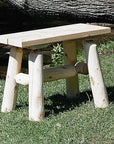 23" X 11" X 18" Natural Wood End Bench Pair