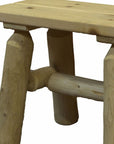 23" X 11" X 18" Natural Wood End Bench Pair