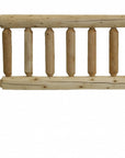 Natural Clear Finish Cedar Log Queen Headboard