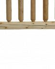 Natural Vintage Brown Finish Cedar Log Queen Headboard