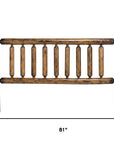 Natural Vintage Brown Finish Cedar Log King Headboard