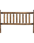Natural Vintage Brown Finish Cedar Log King Headboard