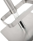 White And Silver Faux Leather And Steel Counter Height Bar Chair