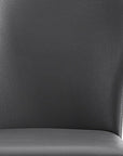 Set of Two Gray Upholstered Faux Leather Dining Side Chairs